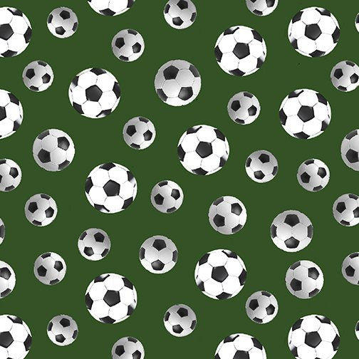 Benartex Soccer Balls Green 12617-44
