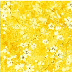 Michael Miller Fabrics Sunny Delight Flowering Branches Yellow