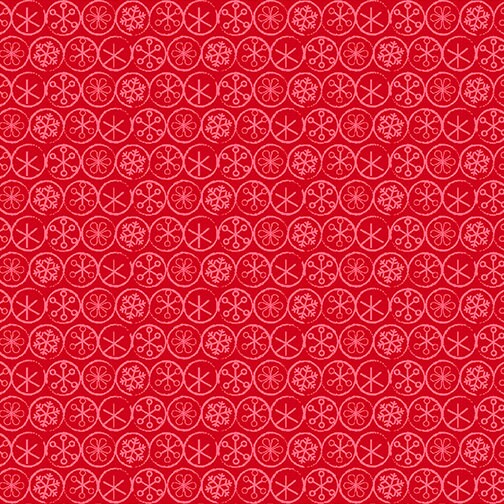 Benartex Heart and Home Cherry Guidry Red Snowflake Dot #10328