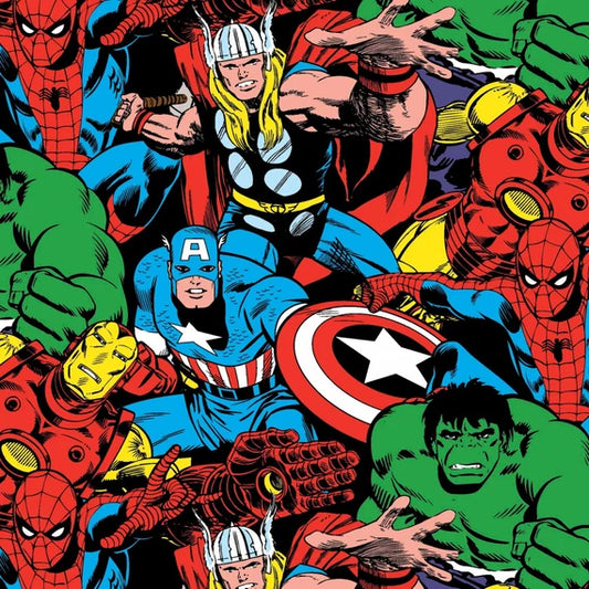 Licensed Marvel Comic Pack Fabric Spiderman, The Hulk