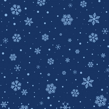 Suite B Fabrics Quilted Christmas Snowflake Blue Marine 922155575SB