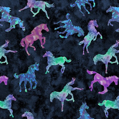 Benartex Color Your World With Horses Painted Horses Indio/Multi 9434-55
