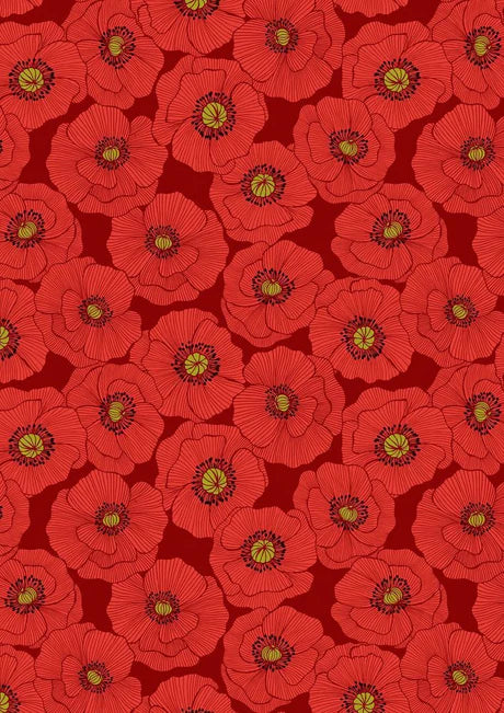 Lewis & Irene Poppies Large Poppy Red A554-2