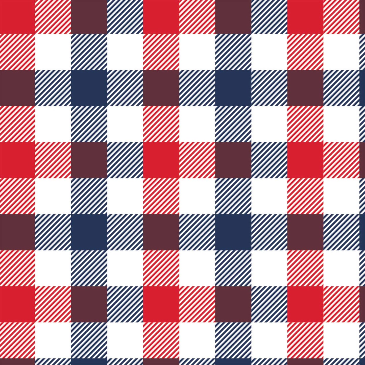 Red White Blue Plaid (1 yard PRE-CUT)