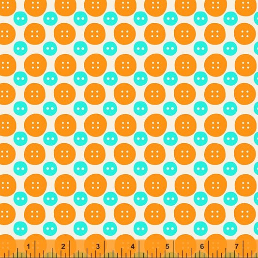 Windham Sew Good Buttons Tangerine 52886-3