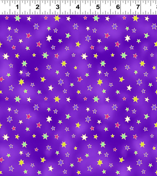 Clothworks Celestial Magic Toss Dark Eggplant Y3166-46