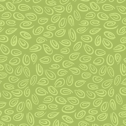 Clothworks World of Susybee Swirls Green SB20103-830