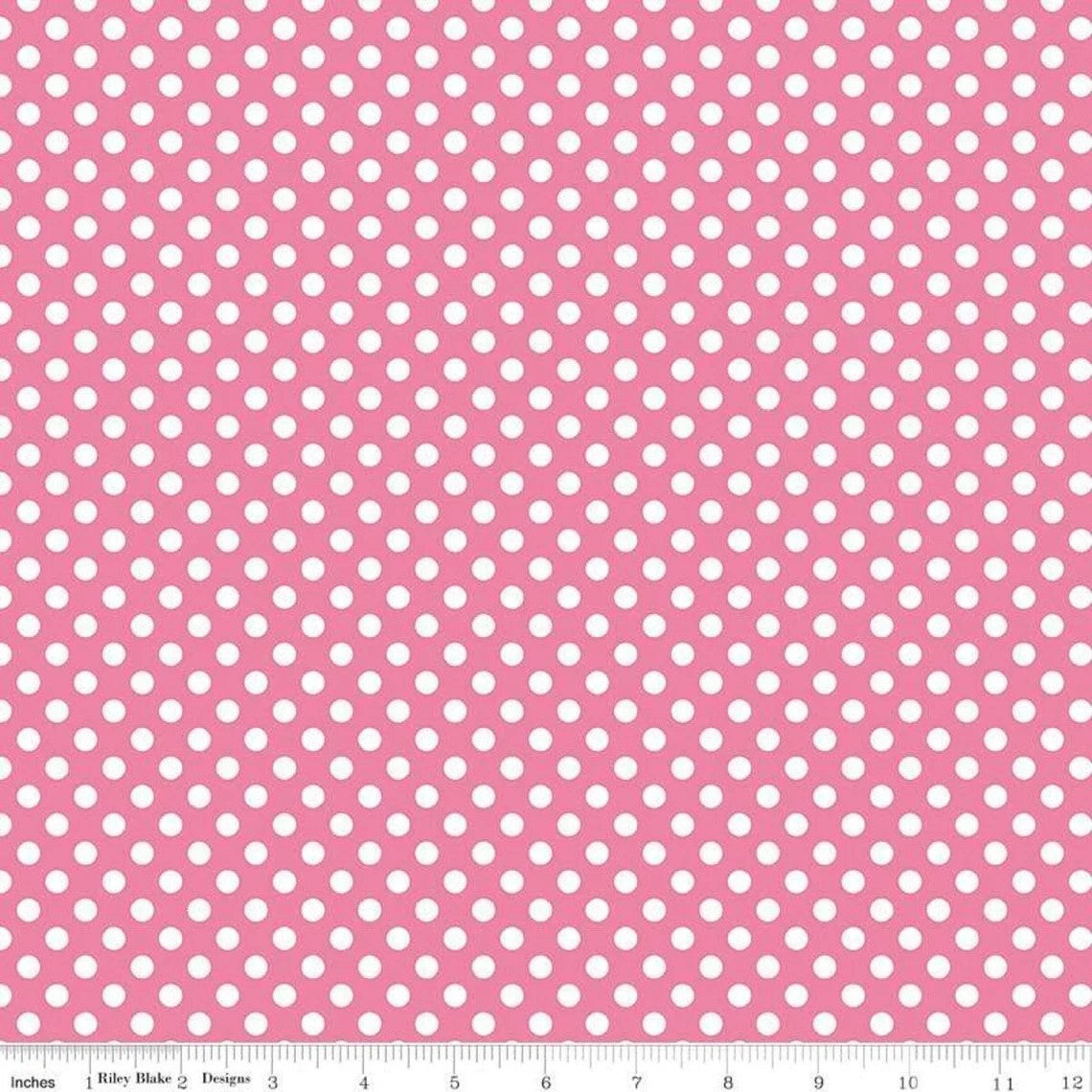 Riley Blake Small Dots Hot Pink C350-70