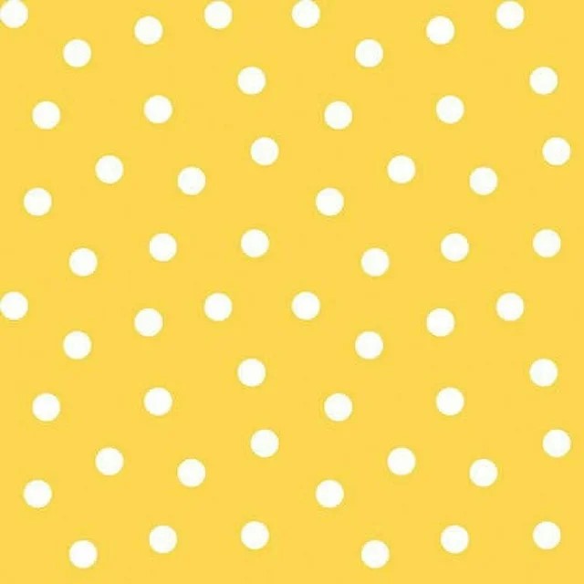 $5/yard Yellow with White Dots