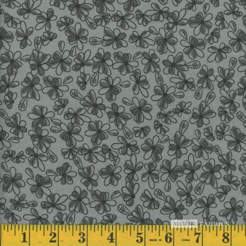 Mook Fabrics 108" Wideback Floral Flight Charcoal