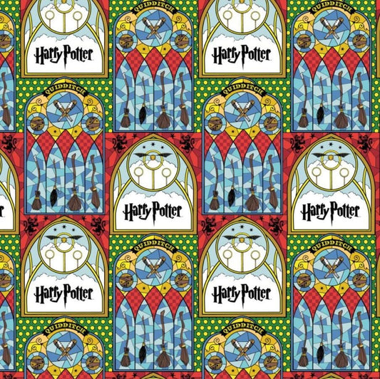 $5/yard  $35/Bolt Licensed Harry Potter Stained Glass Quidditch 23800142JAS