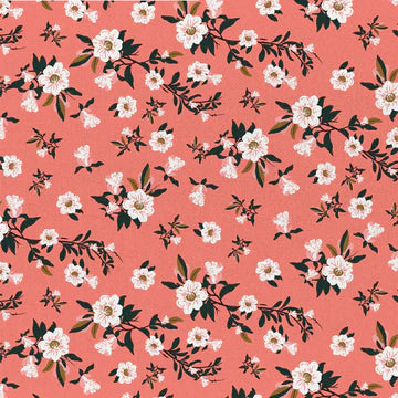 Paintbrush Studio Fabrics Imperial Garden Flowers Salmon Pink 12020222