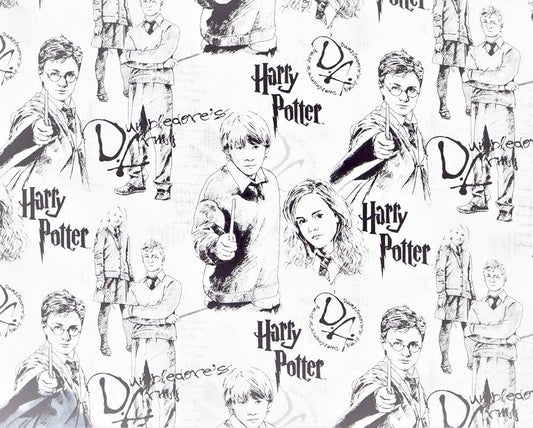 $5/yard  $35/Bolt Licensed Harry Potter The Mystery of Magic White 2380018