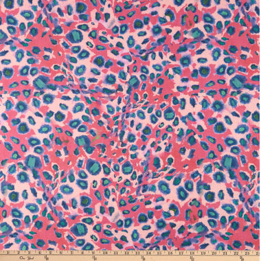 Paintbrush Studio Fabrics Lush & Wild Cheetah Pink 199-9127