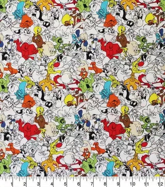 $5/yard  $40/Bolt Licensed Looney Tunes Packed Multi 23600102JAS