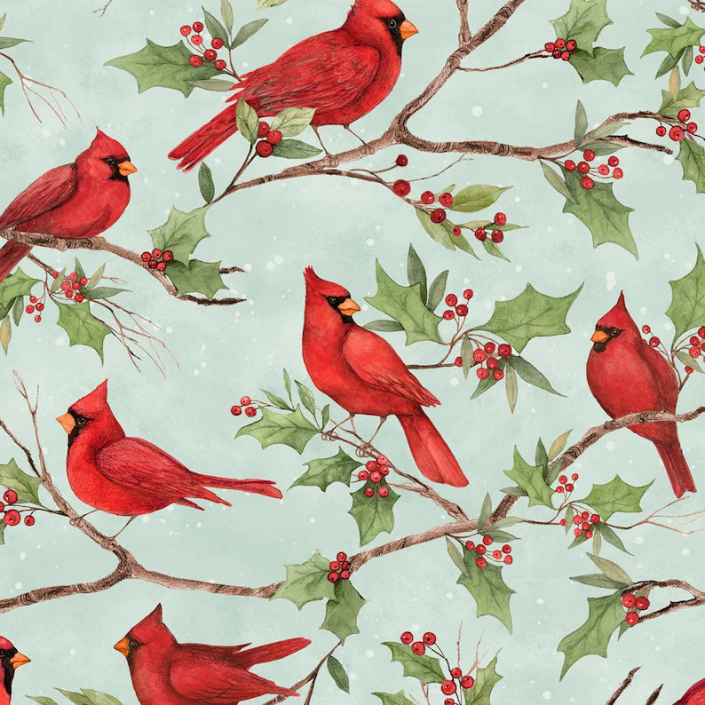 Wilmington Medley in Red Cardinals on Light Blue