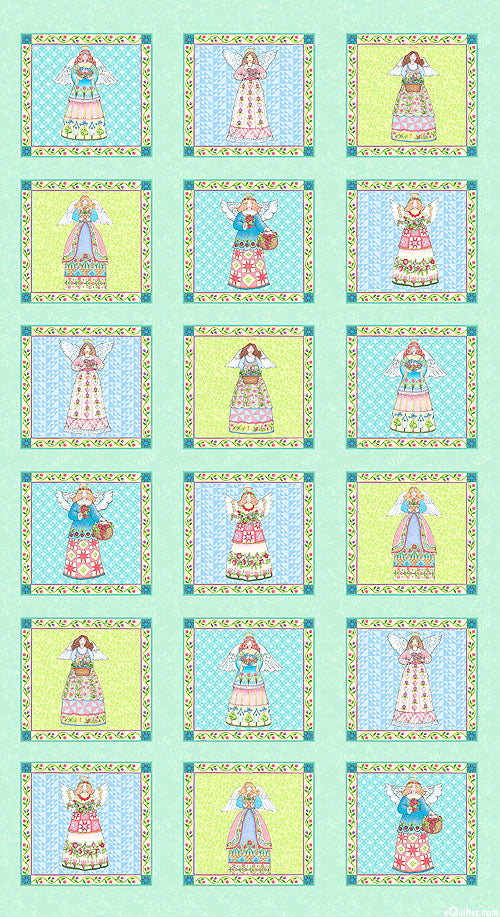 Benartex Panel Garden Angels Blissful Blocks