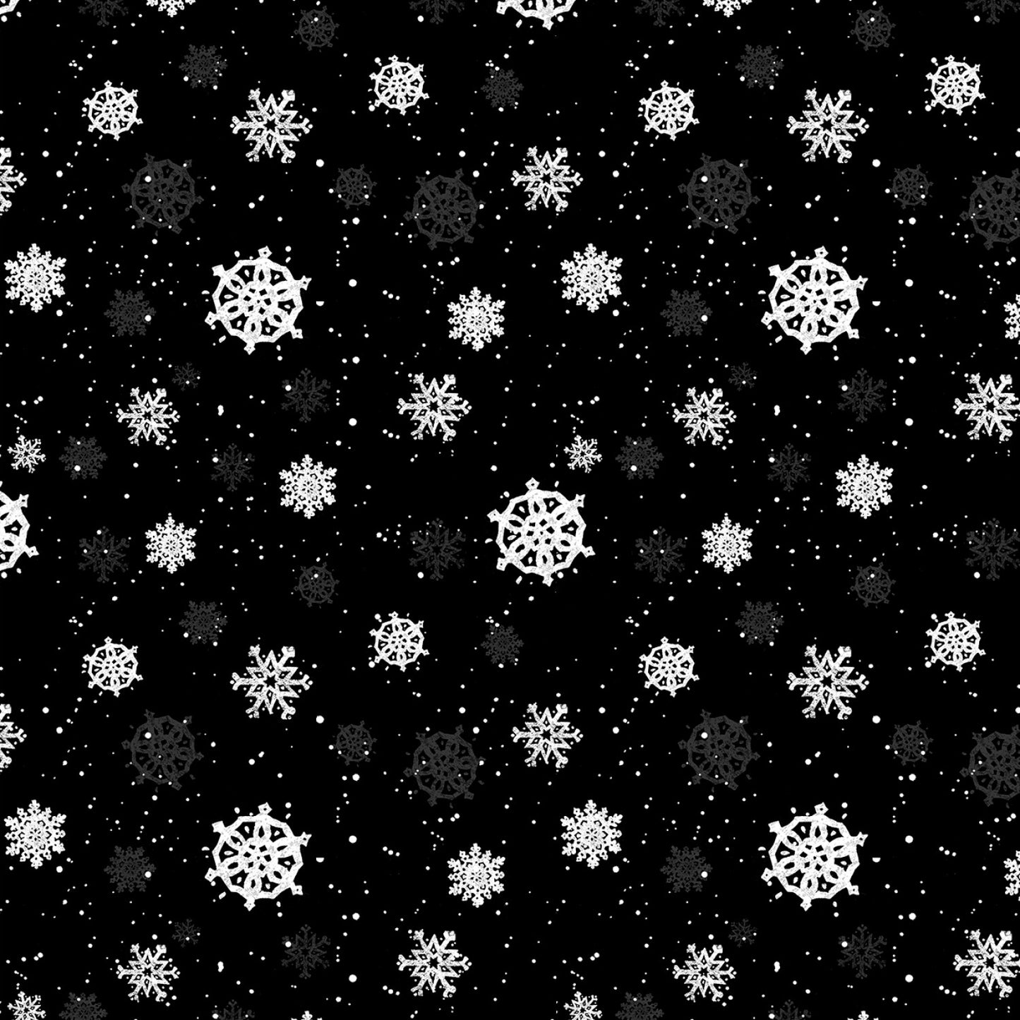 Wilmington Medley in Red Snowflakes on Black 3023 39740 919