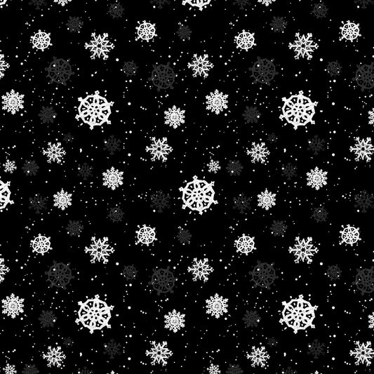 Wilmington Medley in Red Snowflakes on Black 3023 39740 919