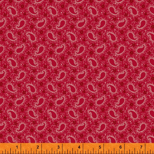 Windham Hudson Stippled Paisley Red 52952-5