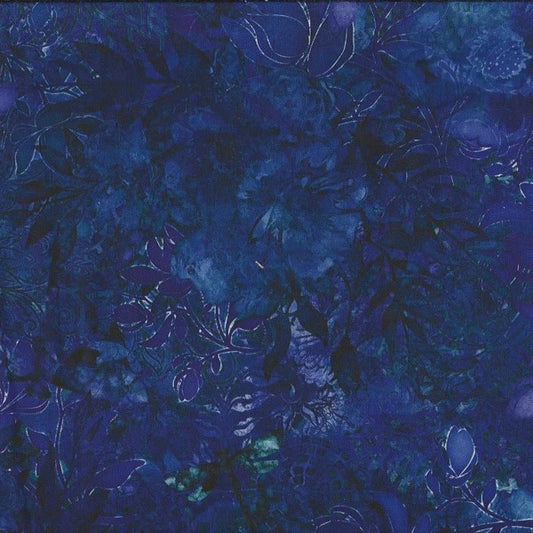 QT Fabrics Floralessence Ombre Dark Blue 1649-28441-N