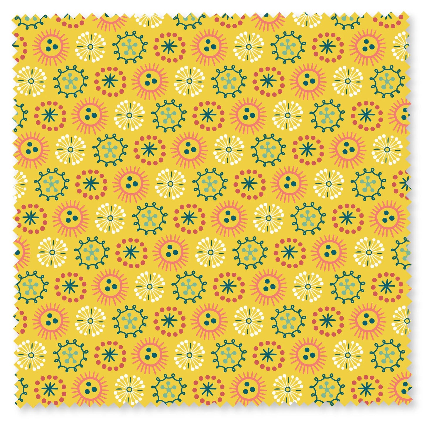 Felicity Fabrics Charmingly Cheerful Mini Suns Deco Yellow 610130