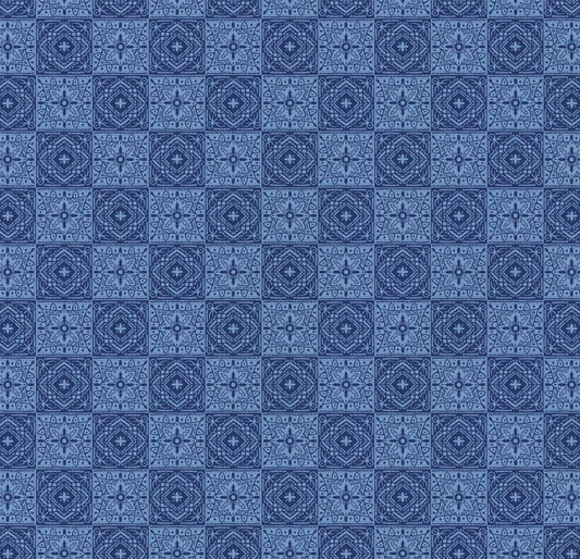 $5/yard $35/8 yard BOLT  Blue and Navy Tiles