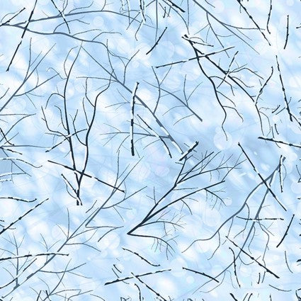 Suite B for Island Batik Quiet Reflections Snowy Branches Blue Bluebelle 922130505SB