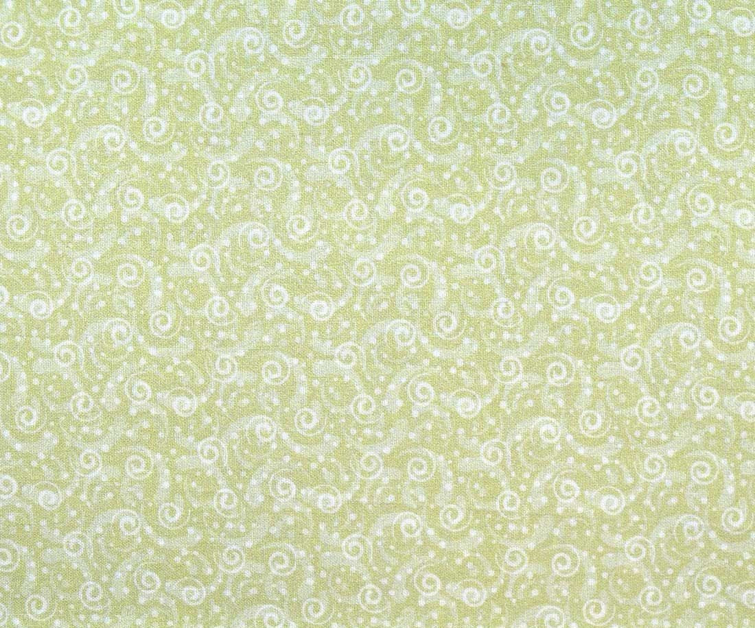 QT Fabrics Apricot Grove Swirl Scroll Light Green