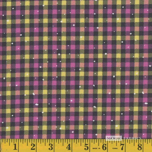 Mook Christmas Buffalo Plaid Pink and Yellow 123075