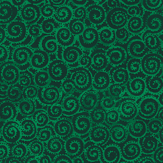 Clothworks Laurel Burch Basic Swirl Y1293-22 Dark Green