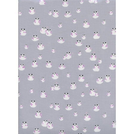 Cotton + Steel Front Yard Frogs Gray