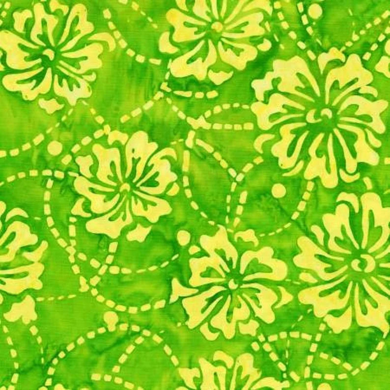 Anthology Batik Seaglass Baliscapes Green Petals Floral 2364Q-X