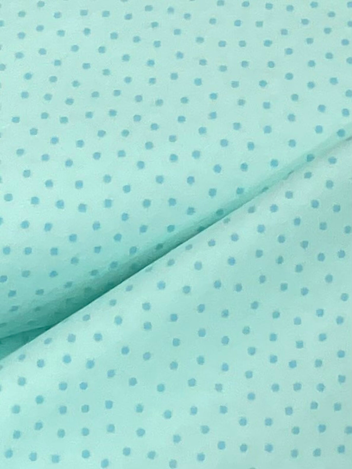 Benartex Flannel Sweet Dreamy Dot Aqua on White Pattern F12493