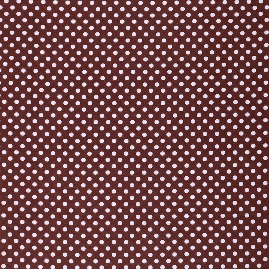 Mook Flannel Pin Dots Brown/White