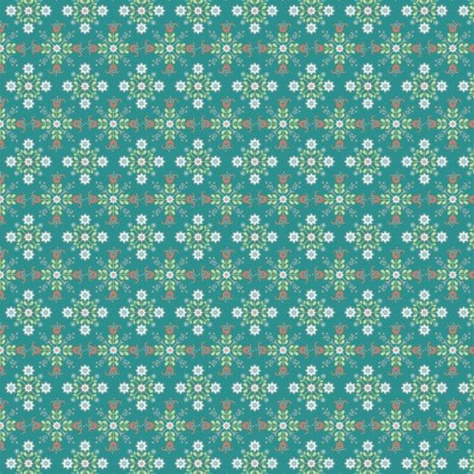 Poppie Cotton Chick-A-Doodle-Doo Cafe Curtains Teal CD21703