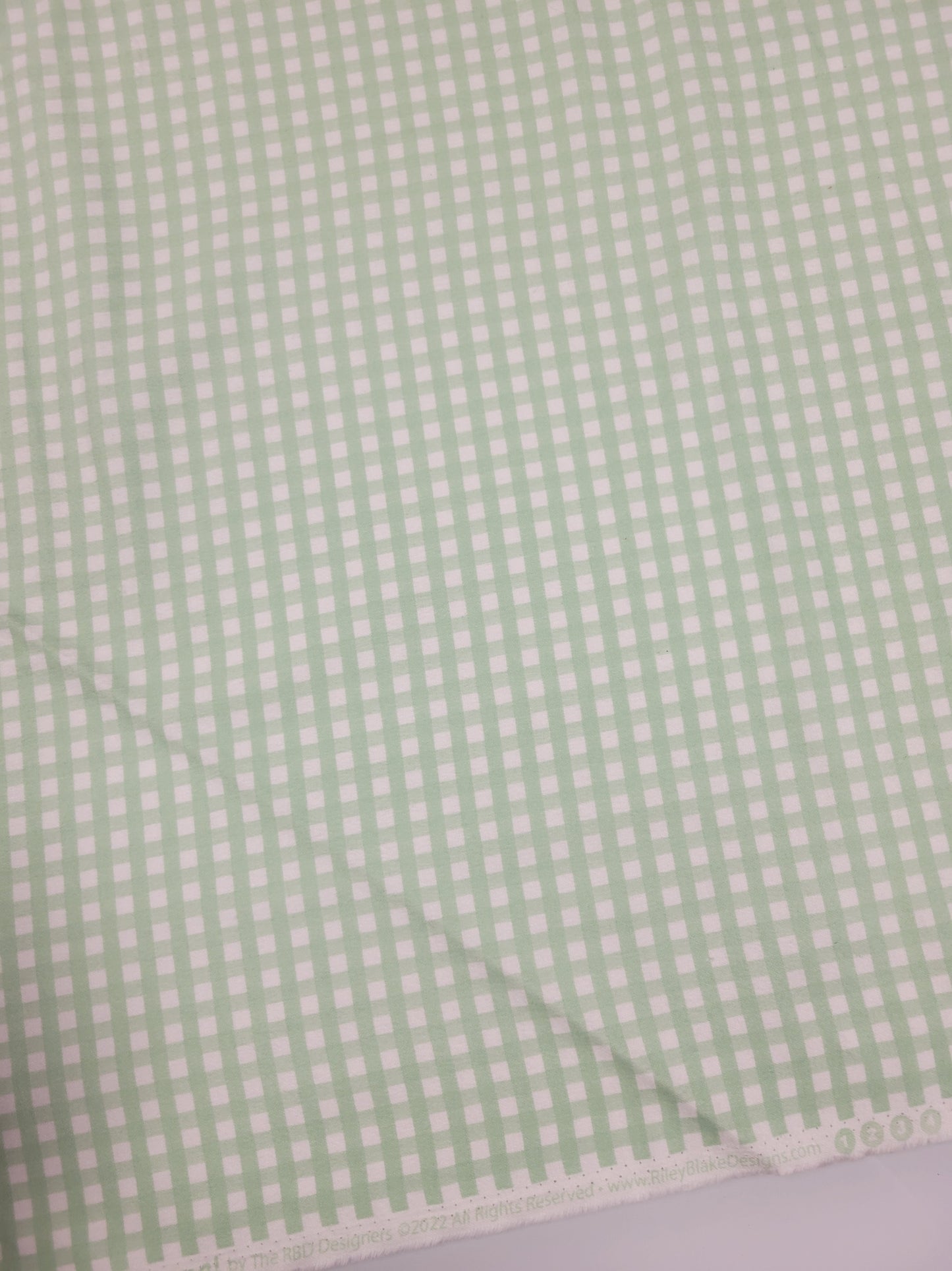 Riley Blake Flannel Gingham Sweet Mint F11545