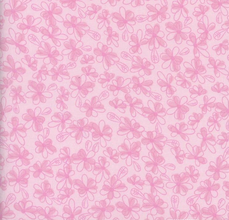 Mook Fabrics 108" Wideback Floral Flight Pink