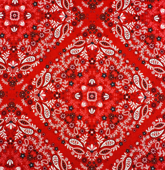 Red Bandana (1 yard PRE-CUT)