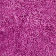 Island Batik Woodcut Blossoms Swirl Woodblock Jelly Fuchsia #122138460